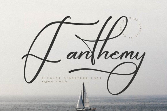 Fanthemy Font: A Script Handwritten Typeface for Elegant Digital Branding