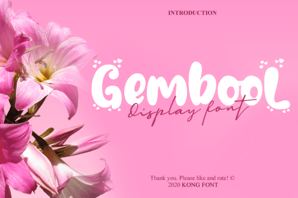 Gembool Font: A Playful Handwritten Typeface for Creative Makers