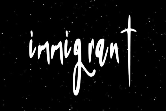 Immigrant Font: A Handwritten Typeface for Creative Crafters