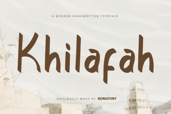 Khilafah Font: A Playful Script for Creative Branding Projects