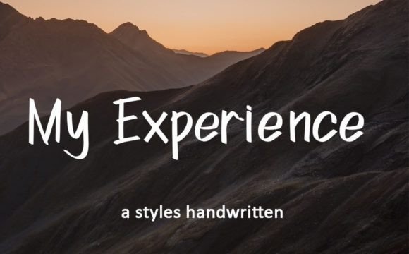 My Experience: A Handwritten Font for Digital Branding