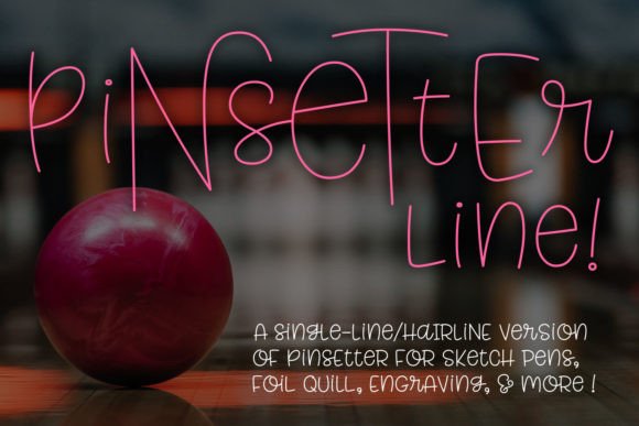 Pinsetter Line single Line Font for Web Design
