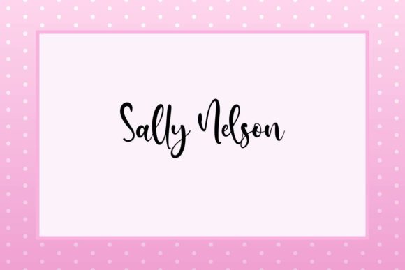 Sally Nelson Font: A Playful Script for Editorial Design
