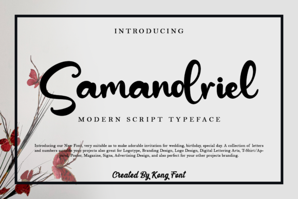 Samandriel Font: A Playful Script for Editorial Design
