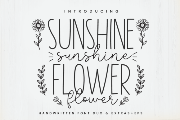 Sunshine Flower Font: A Chic and Cheerful Typeface for Creative Makers